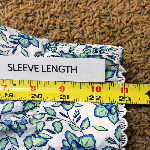 Talbots Long Sleeve Lightweight 100% Cotton Button Up Shirt Sz X Cottage Summer - Picture 7 of 8